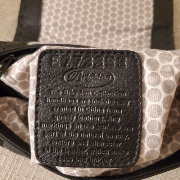 Brighton Jeweled Front Pebbled Leather Crossbody Purse - Picture 15 of 15